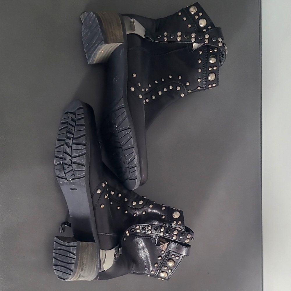 Studded Black Ankle Boots